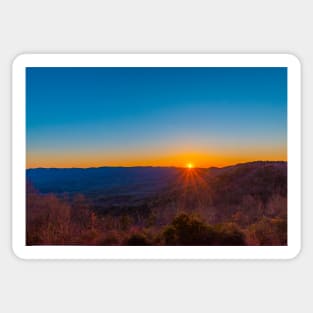 Sunset over North Georgia Mountains Sticker